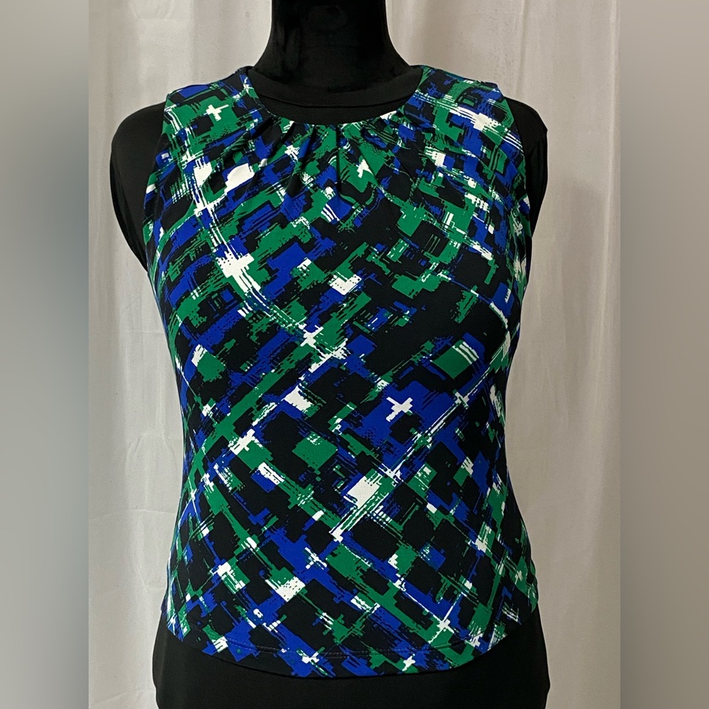 Calvin Klein Blue and Black Women's Blouse - PS